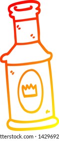 warm gradient line drawing of a cartoon alcoholic drink