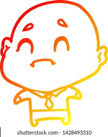 warm gradient line drawing of a old man