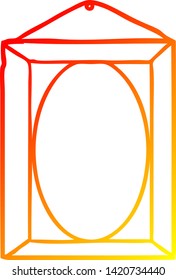 warm gradient line drawing of a picture frame