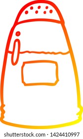 dibujo de línea de degradado cálido de un agitador de sal