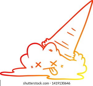 warm gradient line drawing