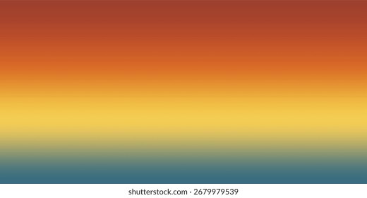 A warm gradient transitioning from deep crimson through vibrant orange and yellow to a cool teal horizon.