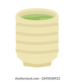 Material de ilustração de chá verde quente