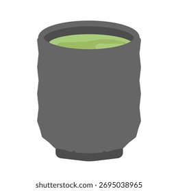Té verde caliente material de ilustración