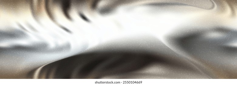 Gradiente de metal de contraste cinza quente bg com ruído como um padrão perfeito. Ilustração de vetor cromado brilhante com efeito ondulado e textura de grão. Plano de fundo abstrato borrado