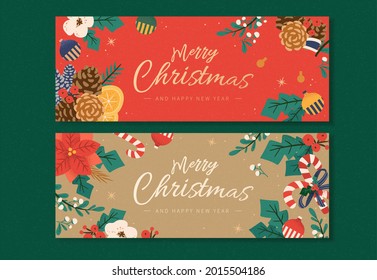 Cálida ilustración de Navidad dibujada a mano n para tarjetas de invitación, afiches, banners web y eventos de promoción.