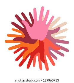 Warm Hand Print icon, vector illustration