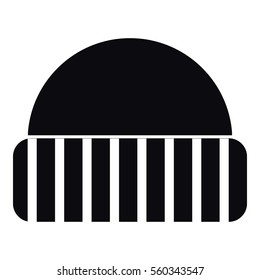 Warm hat icon. Simple illustration of warm hat vector icon for web