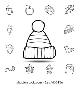 Warm hat  icon. Simple outline vector element of Autumn icons set for UI and UX, website or mobile application