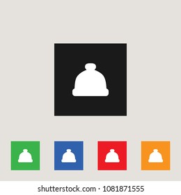 Warm hat icon, stock vector illustration, EPS10.