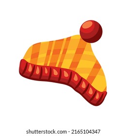 warm hat isolated icon flat