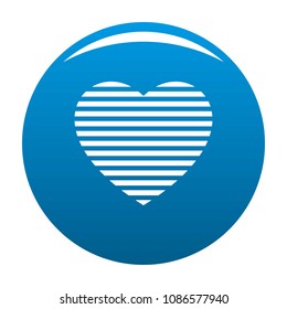Warm heart icon. Simple illustration of warm heart vector icon for any design blue
