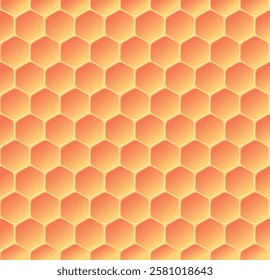 Warm honeycomb pattern with smooth gradients, symbolizing nature, efficiency, and structured beauty