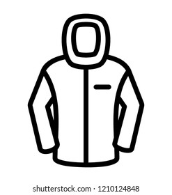 Warm hoodie line icon 