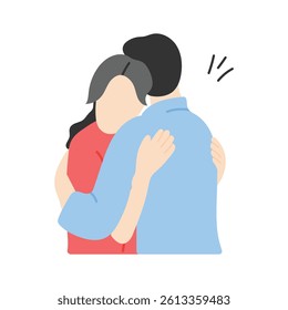 A warm hug between two people, symbolizing support and love