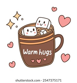 Warm Hugs Mug Vector Design