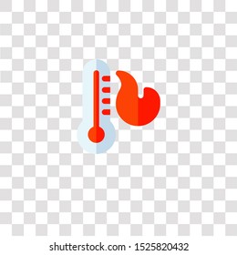 warm icon sign and symbol. warm color icon for website design and mobile app development. Simple Element from weather collection for mobile concept and web apps icon.