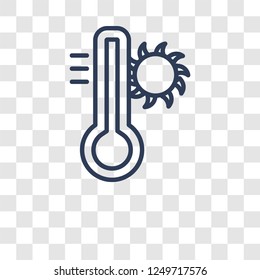 Warm icon. Trendy Warm logo concept on transparent background from Weather collection