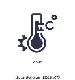 warm isolated icon. Simple element illustration from weather concept. warm editable logo symbol design on white background. Can be use for web and mobile.