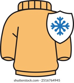 a warm jacket that protects from the cold, providing comfort and warmth in extreme weather. This symbol reminds us to always protect ourselves from cold temperatures.