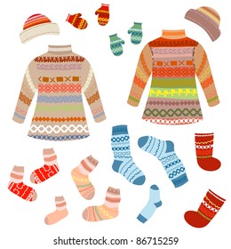 Warm knitting patterns with