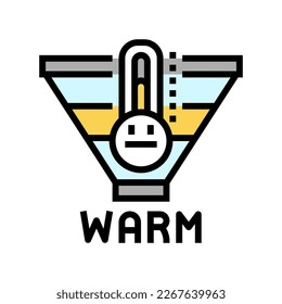 warm leads color icon vector. warm leads sign. isolated symbol illustration