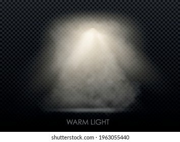 warm light set of bulb on a transparent background. Vector illustration