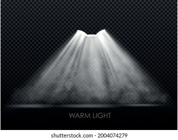 warm light set of bulb on a transparent background. Vector illustration