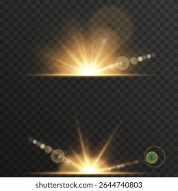 Transições de luz quente criar atmosfera e profundidade.PNG realista aumenta o brilho com brilho elegante shimmer. Efeito de feixe de sol macio perfeito para cenas da natureza. A mistura de brilho adiciona realce aos cabeçalhos ou atrás
