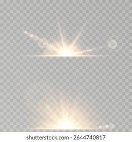 Warm light transitions create atmosphere and depth.Realistic PNG enhances brightness with elegant shimmer. Soft sun beam effect perfect for nature scenes. Glare blend adds highlight