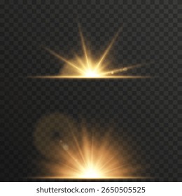 Transições de luz quente criar atmosfera e profundidade.PNG realista aumenta o brilho com brilho elegante shimmer. Efeito de feixe de sol macio perfeito para cenas da natureza. Glare blend adiciona destaque