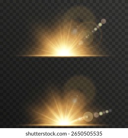 Transições de luz quente criar atmosfera e profundidade.PNG realista aumenta o brilho com brilho elegante shimmer. Efeito de feixe de sol macio perfeito para cenas da natureza. Glare blend adiciona destaque