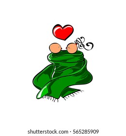 warm love. vector illustration on white background