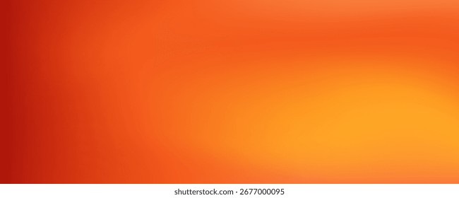 Warm mesh gradient background. Season backdrop in orange, red, yellow warm tones. Modern autumn wallpaper. 