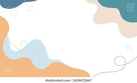 Warm Minimal Abstract Background - Soft Blue and Orange Tones for Digital Use and Presentation