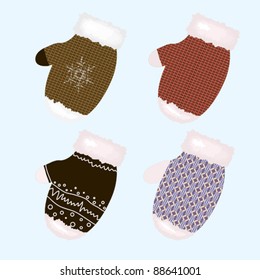 Warm mittens. EPS10