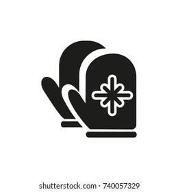 Warm mittens icon