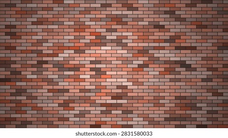 Warm mixed tone red brick wall surface texture for architectural design and creative backgrounds