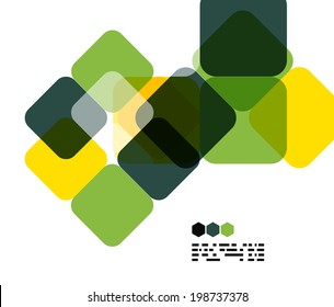 Warm modern color geometric shape abstract background with copy space