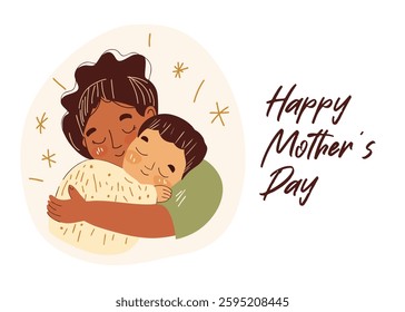 Warm Mother's Day Hug. A celebration of Mother's Day, maternal love, warmth, and appreciation.