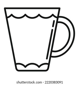 Warm mug icon outline vector. Hot ceramic. Mocha porcelain