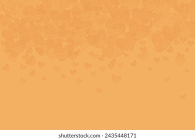 A warm mustard background adorned with delicate sketched hearts, ideal for Mother's Day or Women's Day themes.