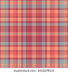 Motif de plaid chaud et silencieux en corail, rose poussiéreuse et sarcelle.  Idéal pour les conceptions automnales, les textiles ou les arrière-plans sites web. Évoque un sentiment de confort et de nostalgie.