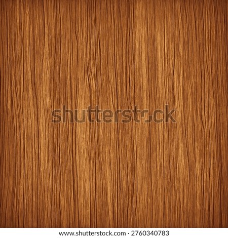 Warm natural wood texture with vertical grain of brown wood surface. Vector illustration.