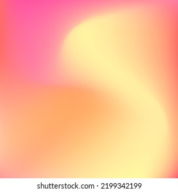 Malla de gradiente de Swirl Rosa Naranja Cálida Neon Sunset. Papel tapiz líquido brillante de color rojo curvo. Fondo de degradado de color de agua del fluido del amanecer vibrante. Textura desenfocada de color pastel de flujo amarillo.