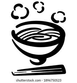 Warm noodles, soba or ramen
