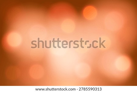 Warm Orange Bokeh Light Abstract Background with Soft Glowing Defocused Circles, Background decoration