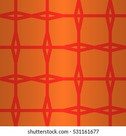 Warm orange geometric seamless pattern background in labyrinth style. Actual design.