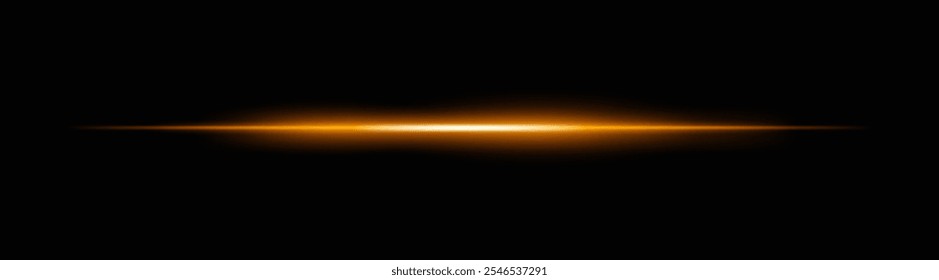 Luz Horizontal naranja cálida con un brillo suave y suave desvanecimiento. Iluminación intensa sobre un fondo oscuro, ideal para crear un efecto de iluminación dramático