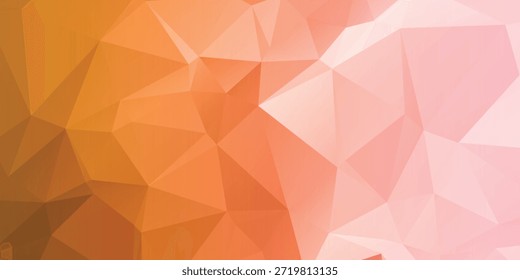 Fondo Abstractas de bajo poli rosa naranja cálido para diseño creativo y arte digital